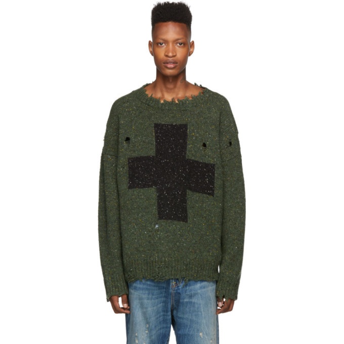 Photo: R13 Green Cross Donegal Sweater