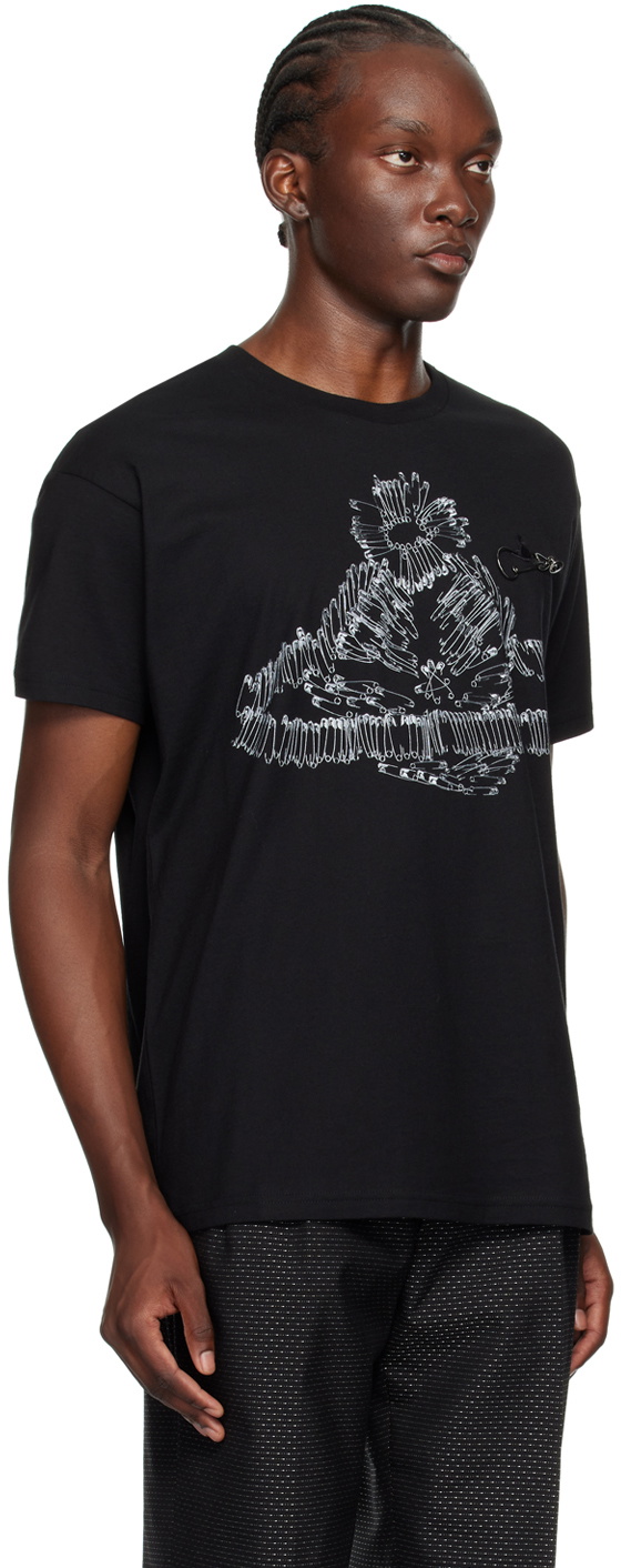 Vivienne Westwood Black Safety Pin Orb Classic T-Shirt