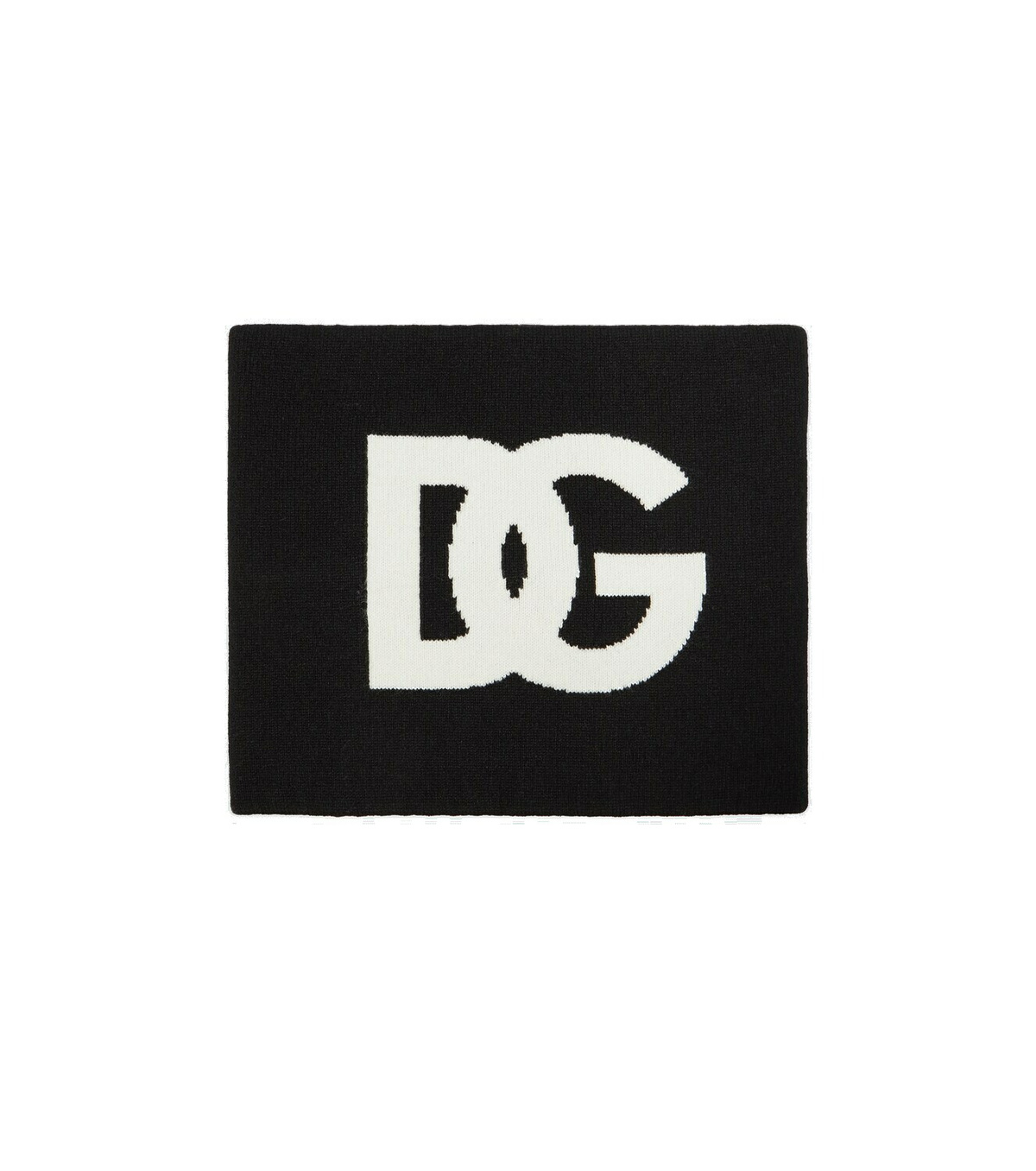 Dolce & Gabbana Black Crown Logo Square Handkerchief Scarf main image 0
