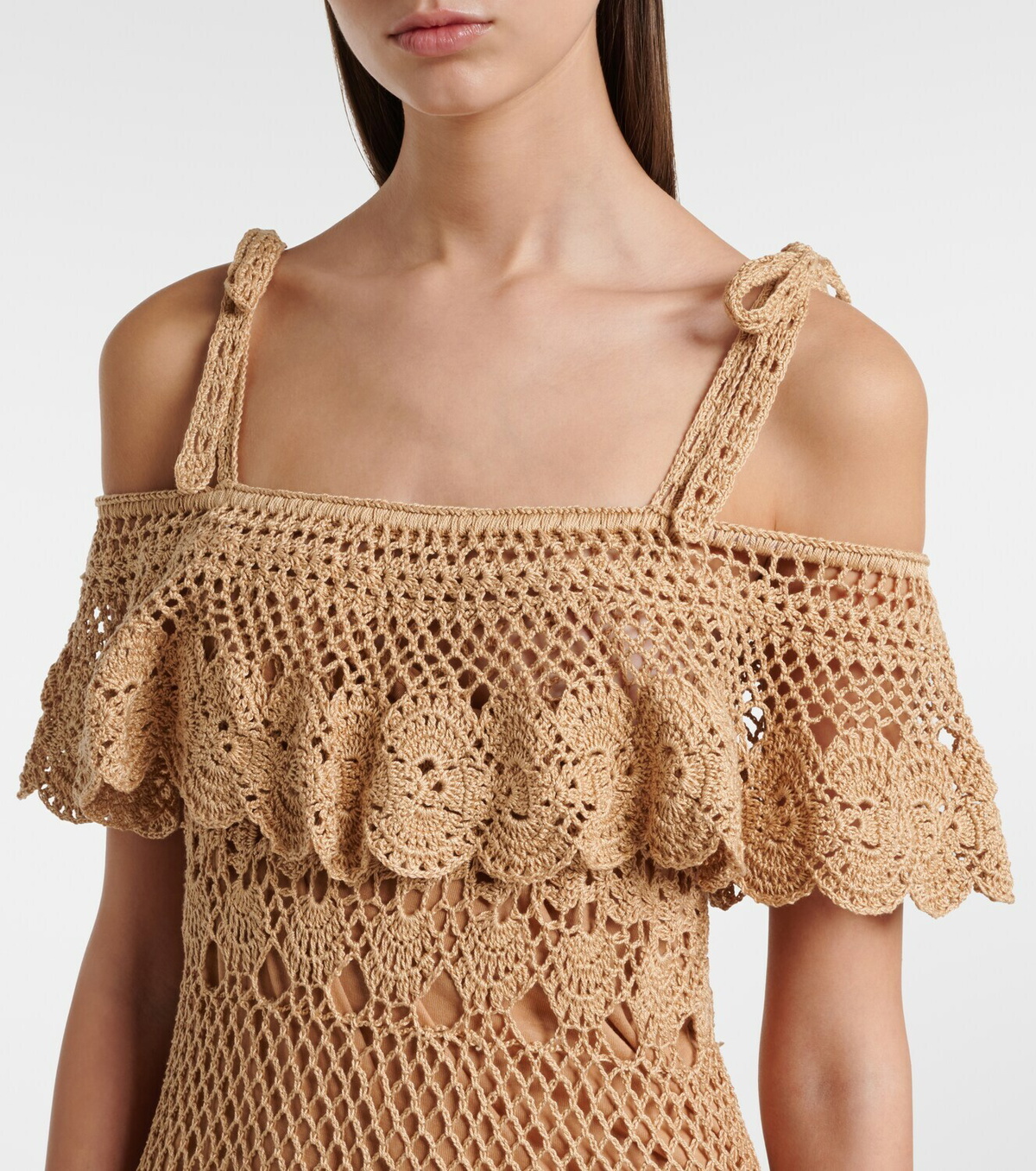 Anna Kosturova Marianne crochet cotton maxi dress