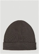 Rick Owens - Ribbed Knit Beanie Hat in Brown