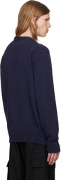 vowels Navy Alpaca Cardigan