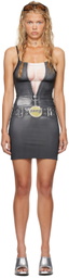 I'm Sorry by Petra Collins SSENSE Exclusive Black Mimi Wade Edition Trompe L'Oeil Minidress