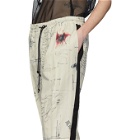 Isabel Benenato Off-White Printed Tux Trousers