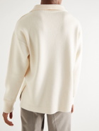 Ermenegildo Zegna - Panelled Wool Polo Shirt - White