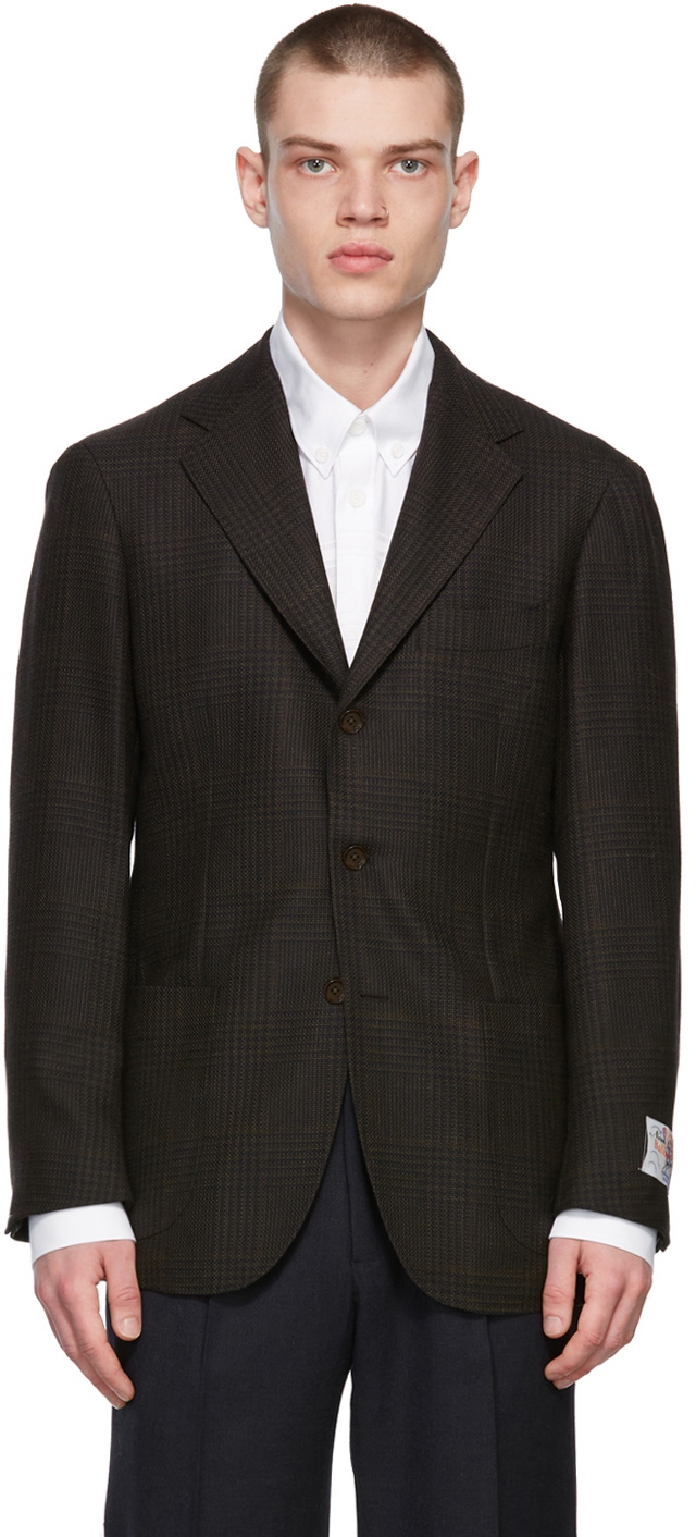 Ring Jacket Brown Prince Of Wales Blazer