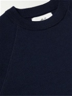 Mr P. - Double-Faced Merino Wool-Blend Sweater - Blue