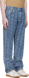 Lanvin Blue Lunar Year Jacquard Jeans
