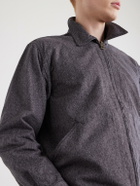 FULLCOUNT - Mock Twist Denim Zip-Up Jacket - Gray