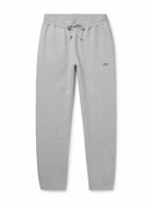 Noah - Core Tapered Logo-Embroidered Cotton-Jersey Sweatpants - Gray