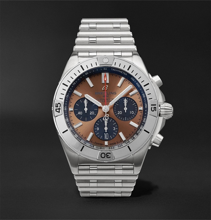 Photo: Breitling - Chronomat B01 Automatic Chronograph 42mm Stainless Steel Watch, Ref. No. AB0134101K1A1 - Silver