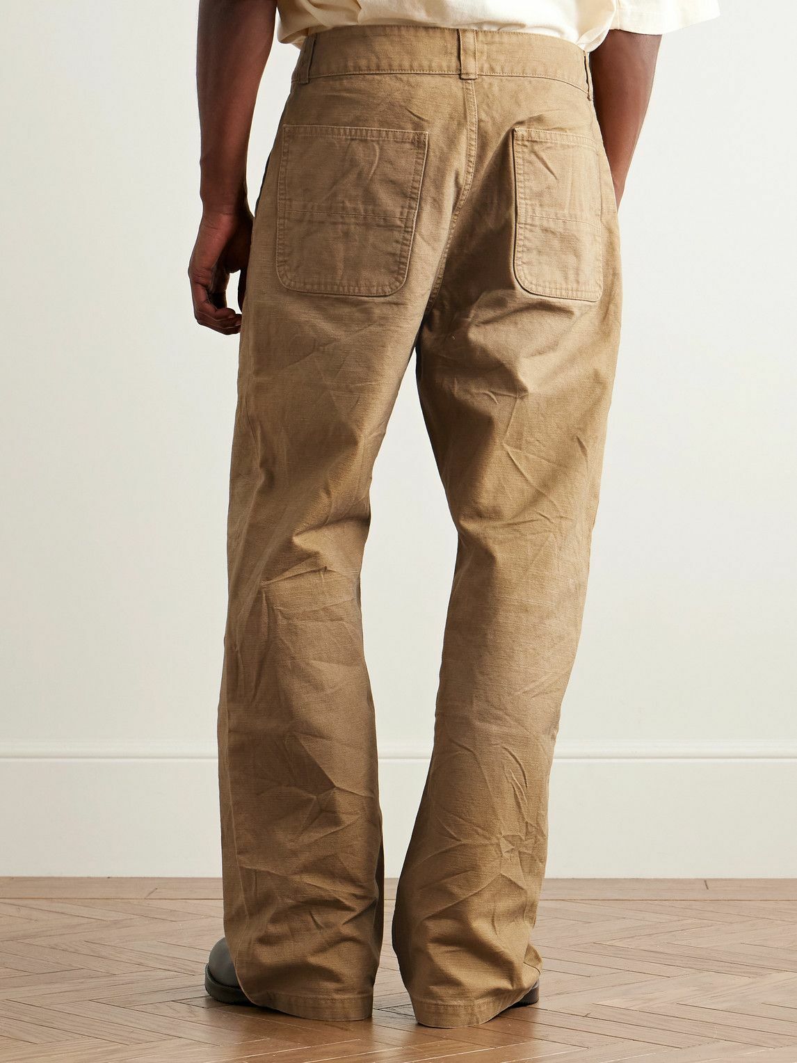 Fear of God - Utility Straight-Leg Distressed Cotton-Canvas Trousers - Brown