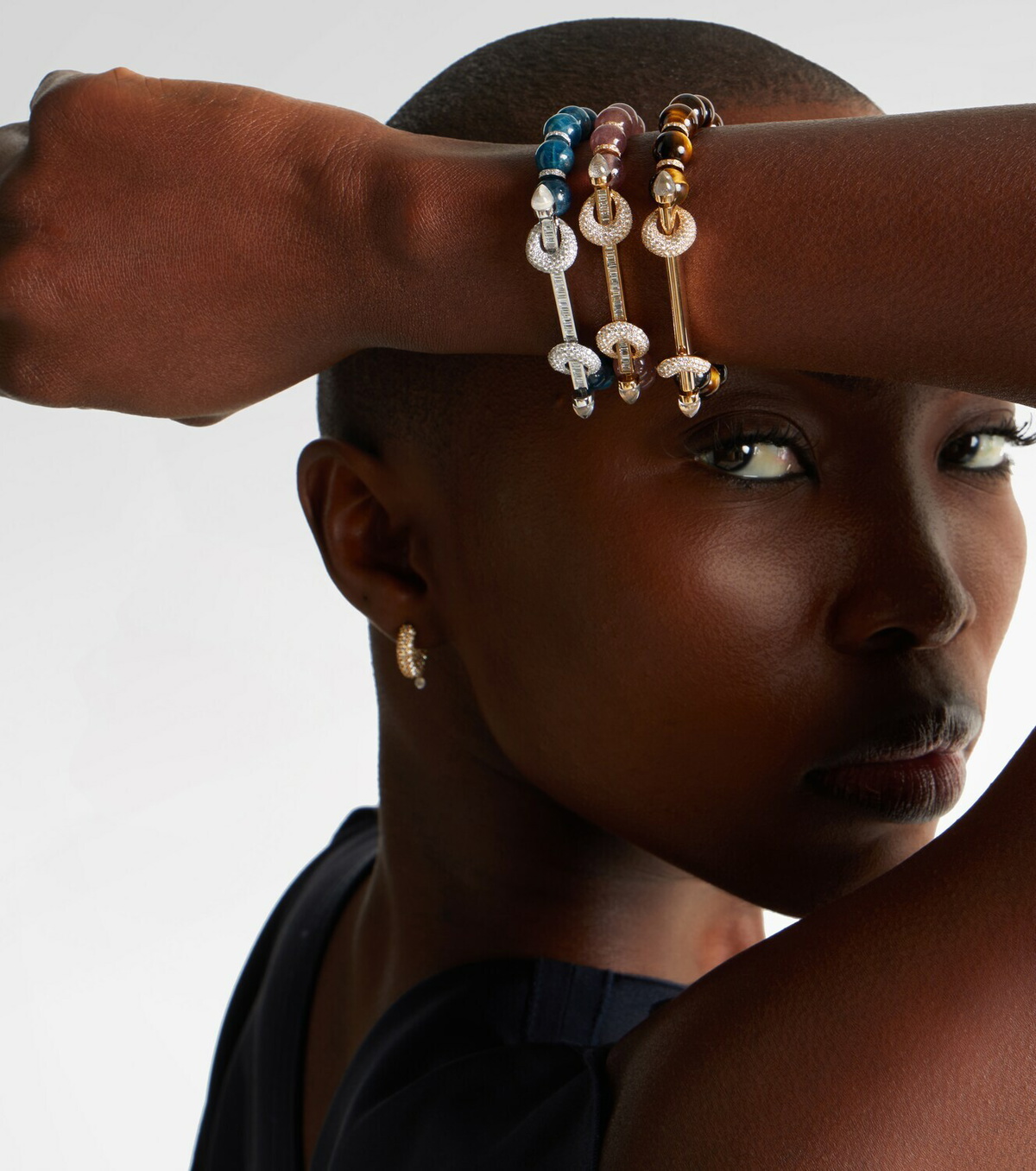 Ananya Chakra 18kt gold bracelet with gemstones