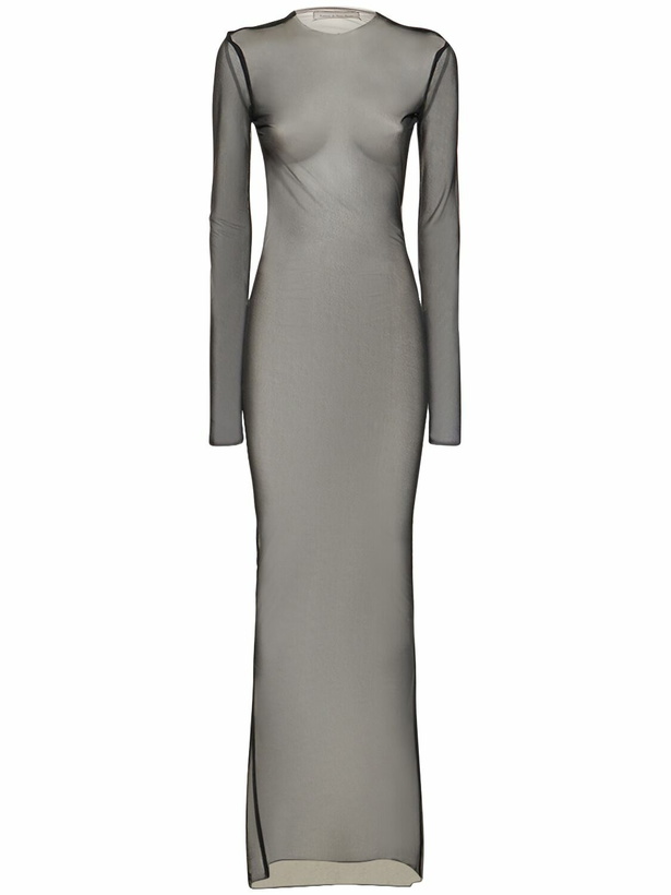 Photo: LUDOVIC DE SAINT SERNIN Long Sleeved Sheer Mesh Long Dress
