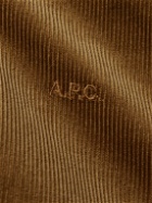 A.P.C. - Gilles Logo-Embroidered Cotton-Corduroy Jacket - Brown