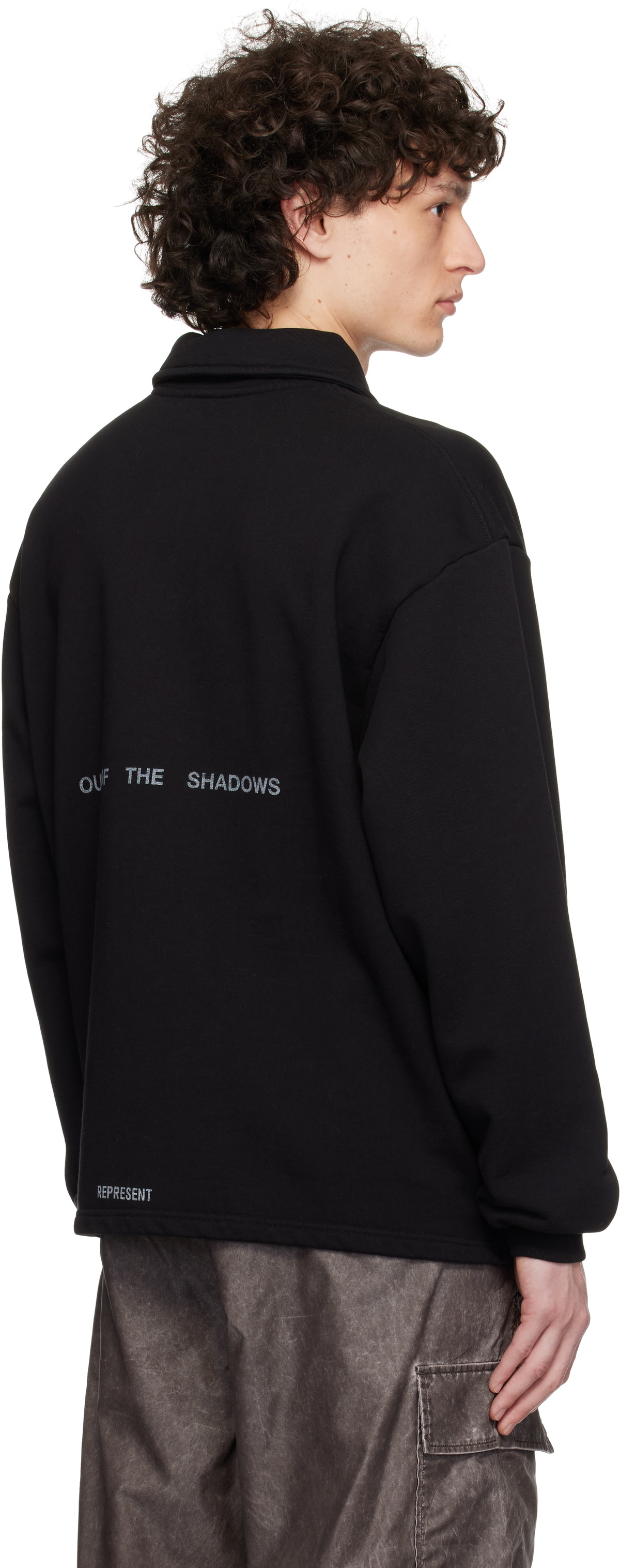 Represent Black 'Team Rep' Quarter Zip Sweatshirt