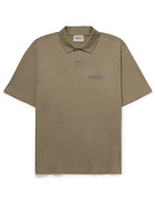 Fear of God Essentials - Logo-Detailed Cotton-Jersey Polo Shirt - Brown