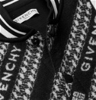 GIVENCHY - Slim-Fit Logo-Jacquard Wool and Tech-Jersey Bomber Jacket - Black