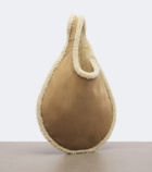 Alaïa One Piece shearling-lined suede shoulder bag