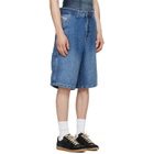 Diesel Blue Utility-Style Denim Shorts