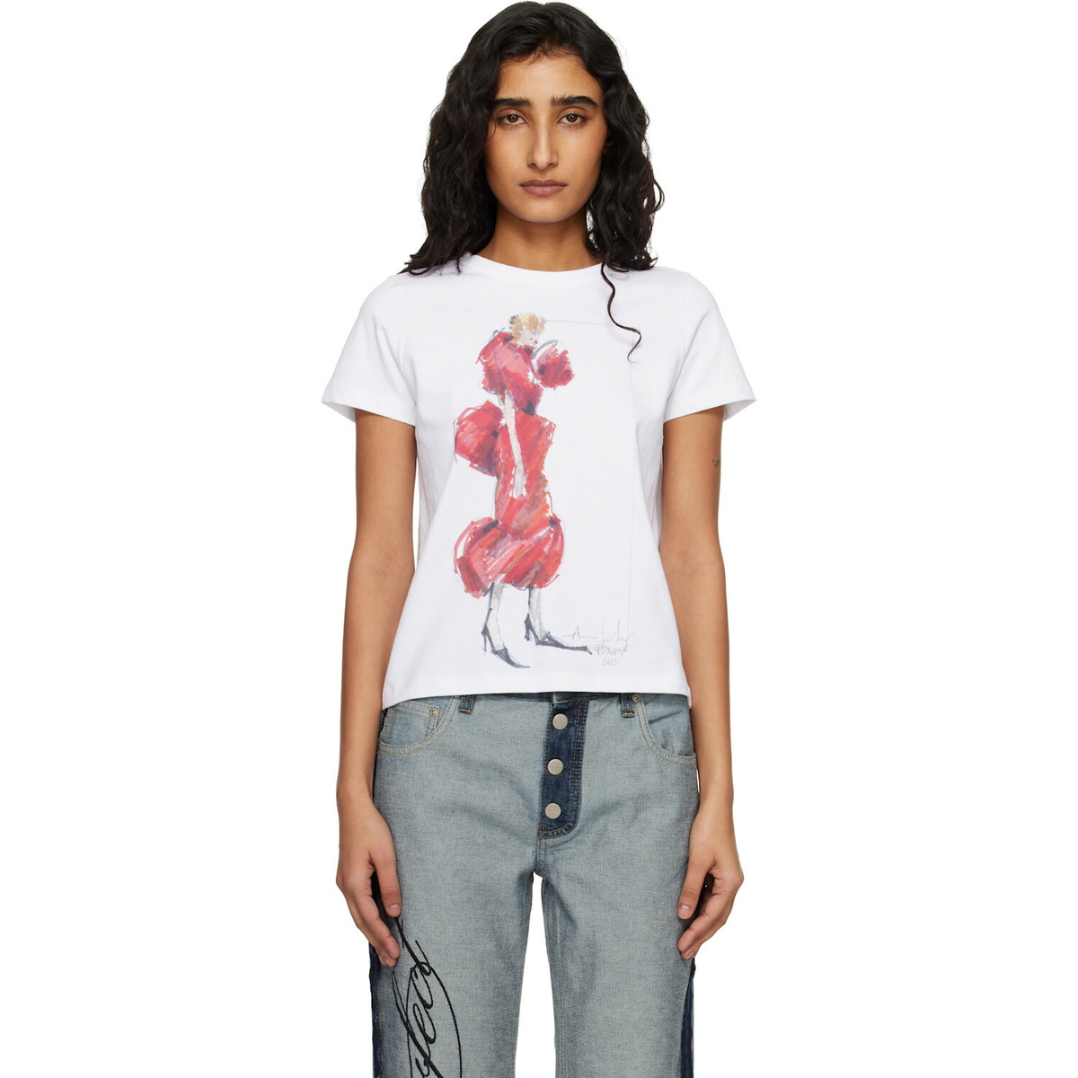 Marc Jacobs White 'Look 33' Baby T-shirt