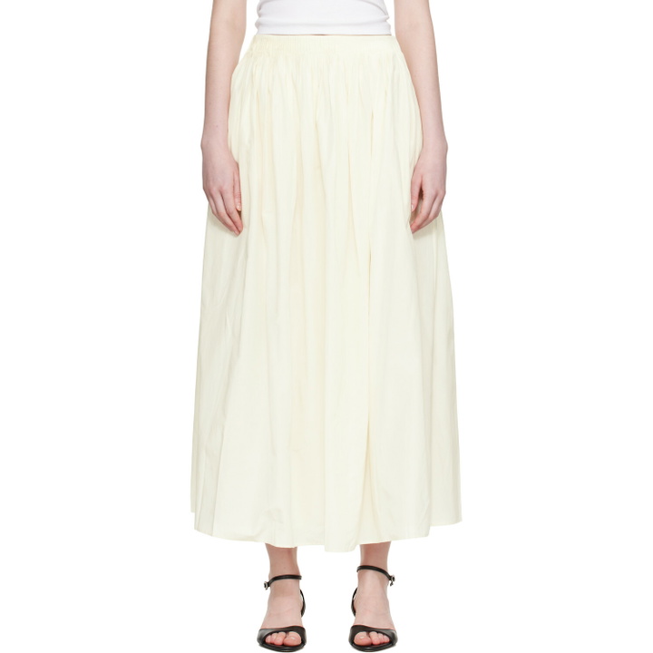 Photo: Loulou de Saison Off-White Naya Gathered Maxi Skirt