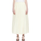 Loulou de Saison Off-White Naya Gathered Maxi Skirt
