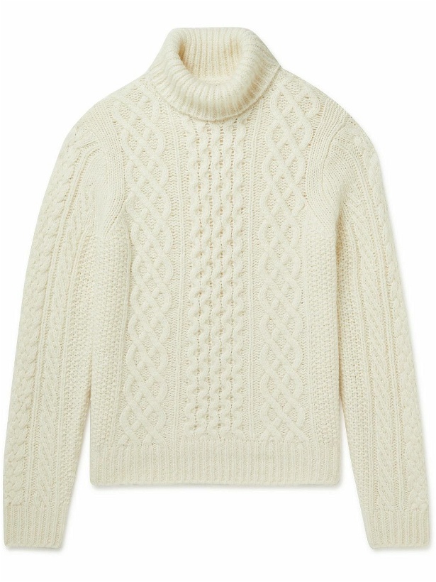 Photo: Alex Mill - Cable-Knit Rollneck Sweater - Neutrals