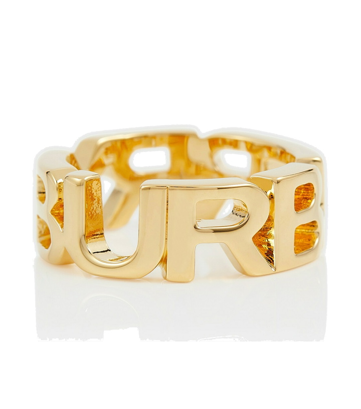 Photo: Burberry - Gold-plated brass logo ring