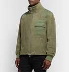 AMIRI - Tencel-Trimmed Fleece Jacket - Army green