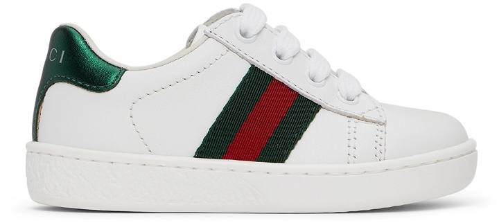 Photo: Gucci Baby White Ace Sneakers