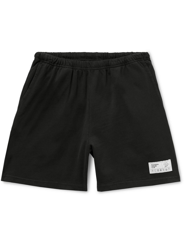 Photo: PASADENA LEISURE CLUB - Leisure Logo-Appliquéd Cotton-Jersey Shorts - Black - S