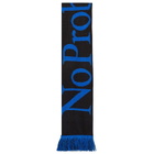 No Problemo Men's Logo Scarf in Blue/Black 