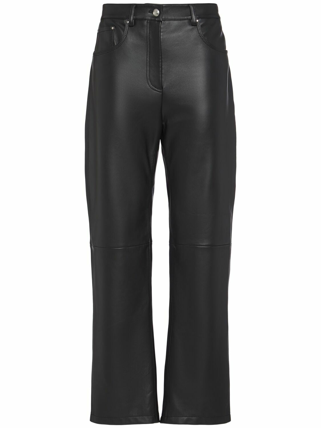 SPORTMAX Velo Leather Straight Pants Sportmax