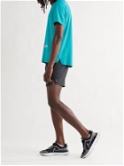 Nike Running - Rise 365 Logo-Print Dri-FIT Ripstop T-Shirt - Blue