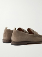 Officine Creative - Opera Suede Penny Loafers - Neutrals