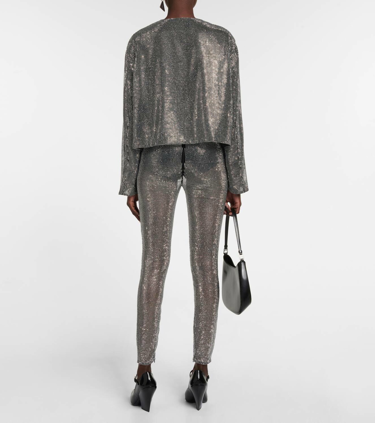 Prada Embellished mesh pants
