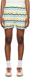 Casablanca Multicolor Wavy Bouclé Shorts