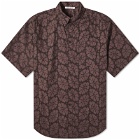 Wood Wood Men's Aaron Embroidered Pocket Shirt in Brown Chocolate