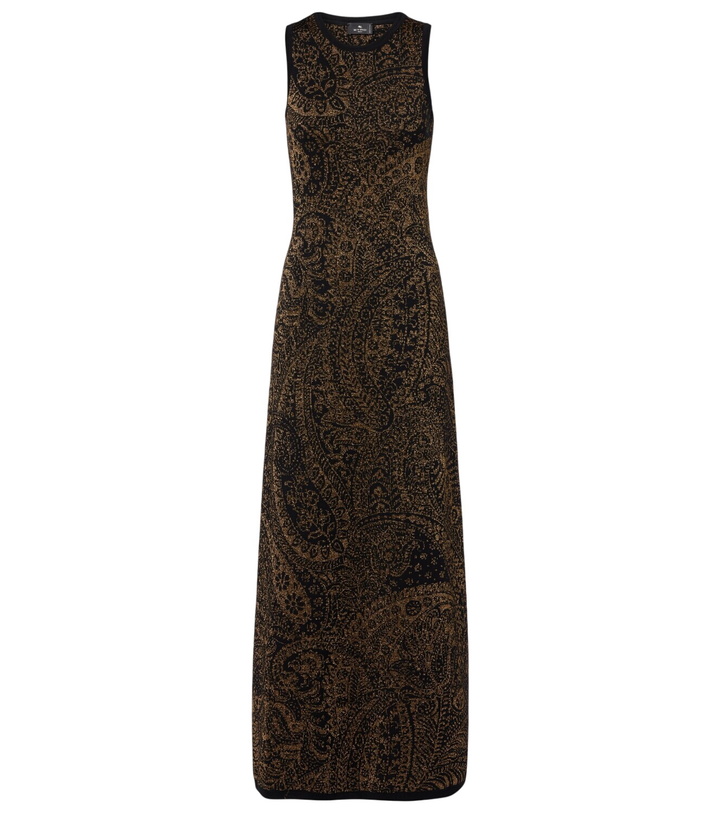 Photo: Etro Wool-blend jacquard midi dress