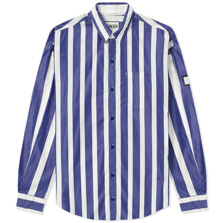 Photo: Luker by Neighborhood Stripe Shirt Blue