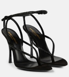 Saint Laurent Nadja embellished suede sandals