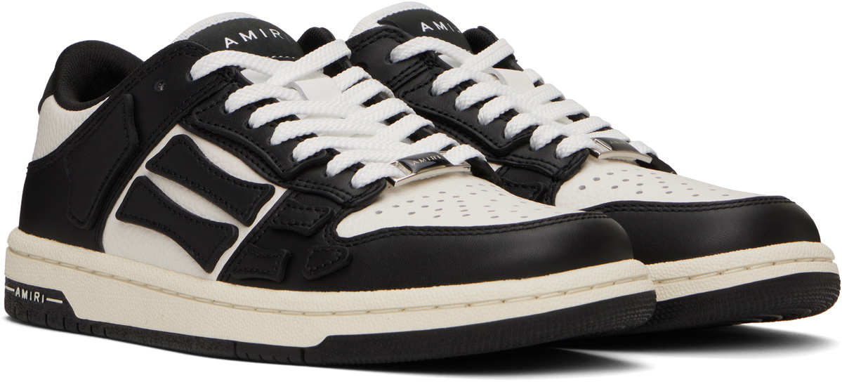 AMIRI Black & White Skel-Top Low Sneakers