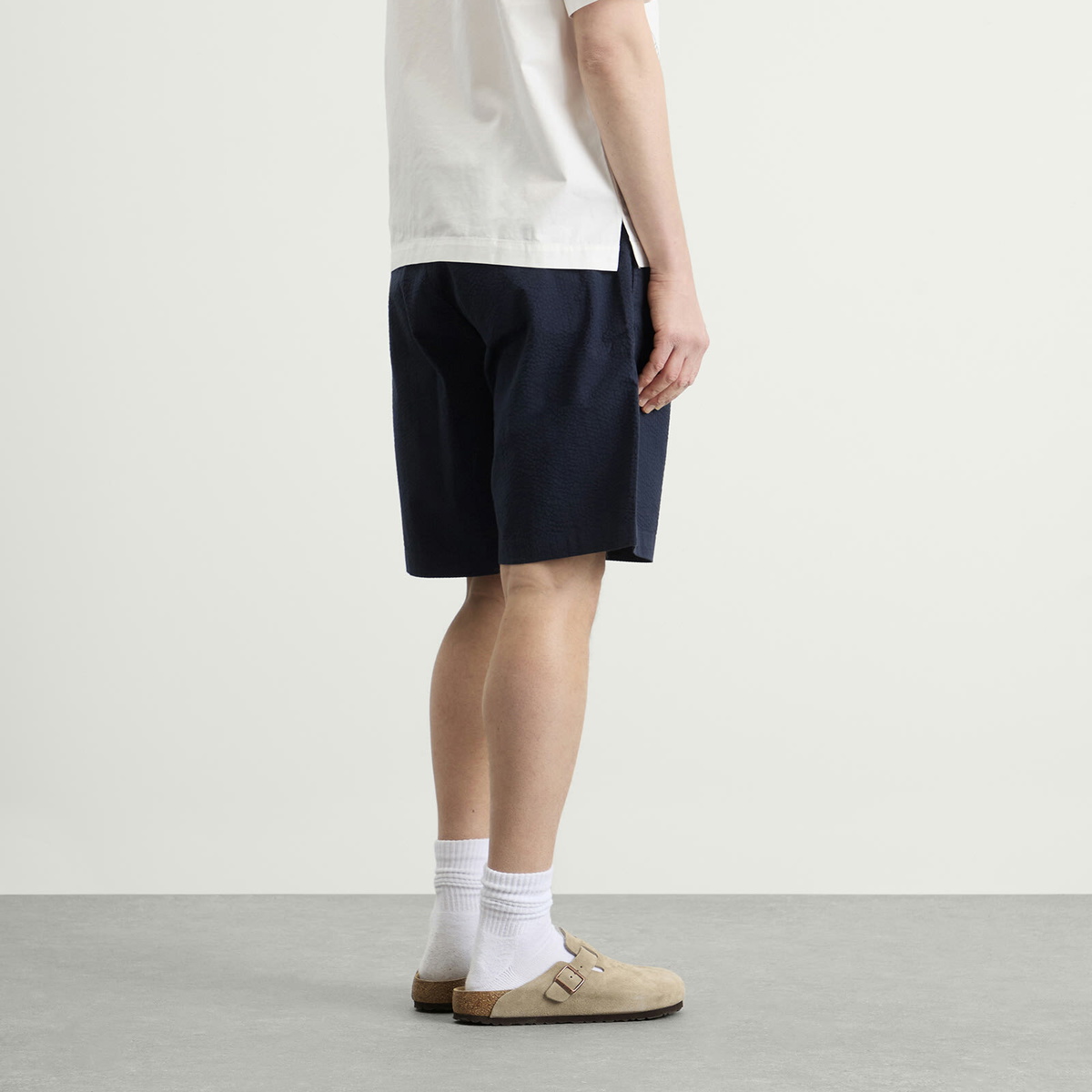 Service Works Men's Seersucker Part Timer Shorts in Dark Navy