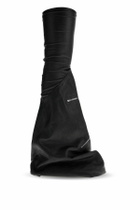 RICK OWENS cargo flares sneak leather boots Black