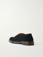 Brunello Cucinelli - Flex Suede Penny Loafers - Black