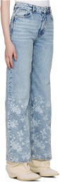 Holzweiler Blue Flower Print Jeans