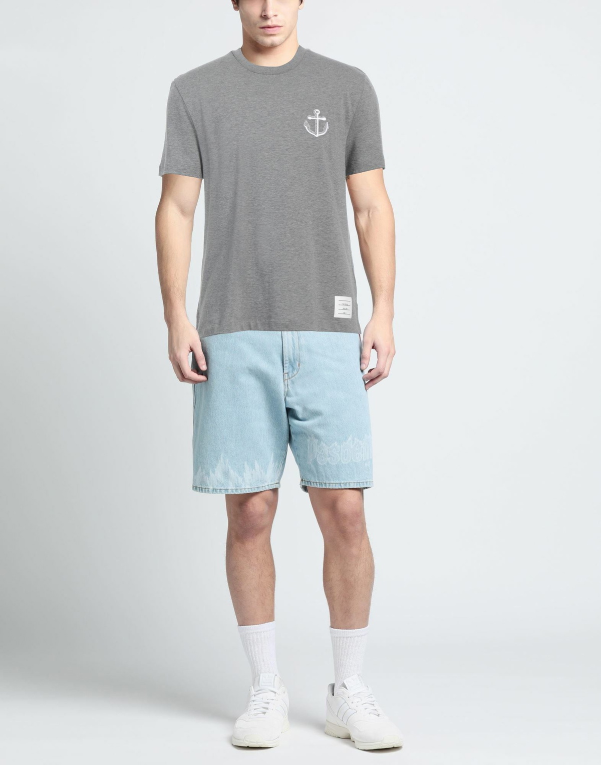 Thom Browne Mens T-shirt in Grey