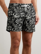 Frescobol Carioca - Straight-Leg Short-Length Printed Recycled Swim Shorts - Black