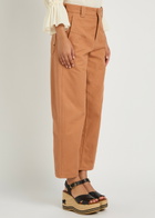 Chloe Barrel-leg Canvas Trousers Pink